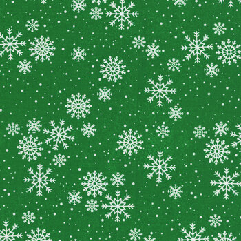 Snowy Gnomies 49376-717 Green by Jennifer Pugh for Wilmington Prints