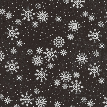 Snowy Gnomies 49376-919 Black by Jennifer Pugh for Wilmington Prints