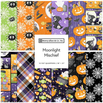Moonlight Mischief  12 FQ Set by Shelly Comiskey for Henry Glass Fabrics, Image