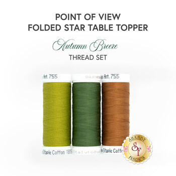  Point of View Folded Star Table Topper - Autumn Breeze - 3pc Thread Set, Image