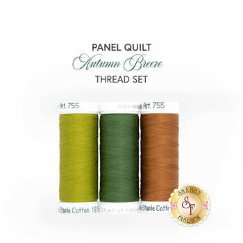 Autumn Breeze Panel Quilt - 3pc Appliqué Thread Set , Image