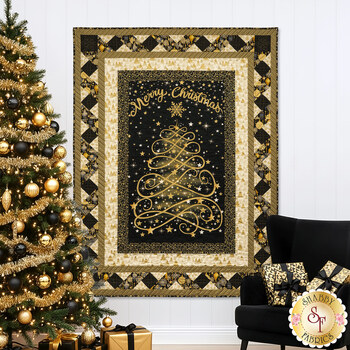  Ribbon Border Panel Quilt Kit - Merry Christmas, Image