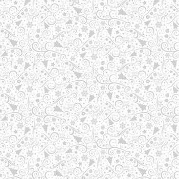 Whiteout Holiday HUE-C3540 WHITE by Timeless Treasures Fabrics, Image