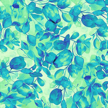 Hydrangea Dream FLORA-CD4245 GREEN by Chong-A Hwang for Timeless Treasures Fabrics, Image