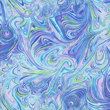 Hydrangea Dream SWIRL-CD4247 BLUE by Chong-A Hwang for Timeless Treasures Fabrics