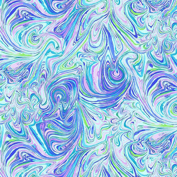 Hydrangea Dream SWIRL-CD4247 BLUE by Chong-A Hwang for Timeless Treasures Fabrics, Image