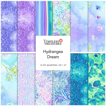 Hydrangea Dream  12 FQ Set by Chong-A Hwang for Timeless Treasures Fabrics, Image