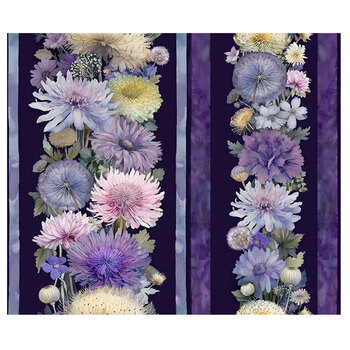 Mystic Meadow FLEUR-CD4212 PURPLE by Timeless Treasures Fabrics, Image