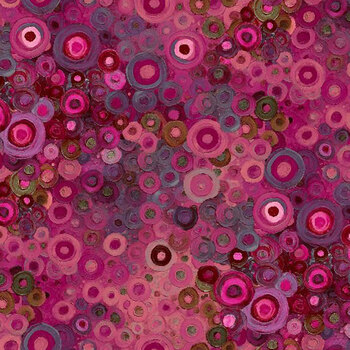 Calico Cat FLEUR-CD4121 POMEGRANATE by Timeless Treasures Fabrics, Image