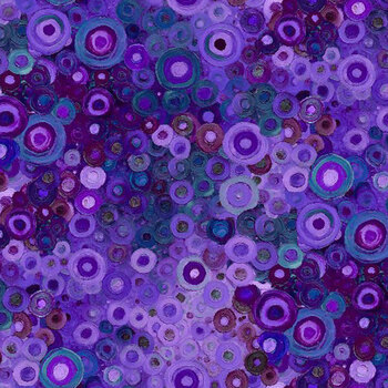 Calico Cat FLEUR-CD4121 LAVENDER by Timeless Treasures Fabrics, Image