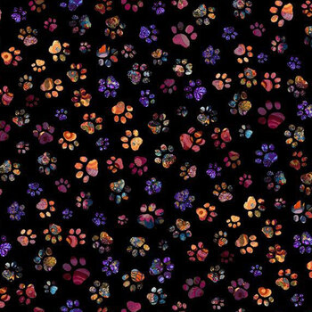 Calico Cat CAT-CD4115 BLACK by Timeless Treasures Fabrics, Image