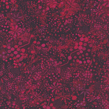 Calico Cat FLEUR-CD4120 WINE by Timeless Treasures Fabrics