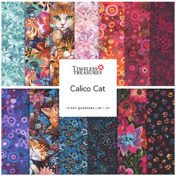 Calico Cat  Fat Quarter Bundle Timeless Treasures Fabrics
