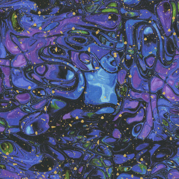 Evening Glow FLORA-CM4109 BLACK by Chong-A Hwang for Timeless Treasures Fabrics