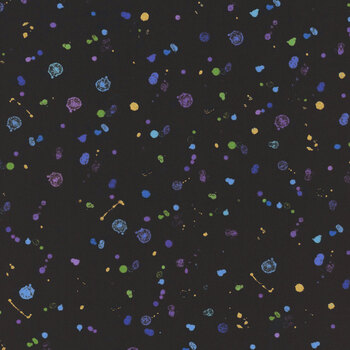 Evening Glow FLORA-CM4110 BLACK by Chong-A Hwang for Timeless Treasures Fabrics