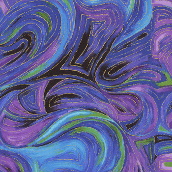 Evening Glow FLORA-CM4107 PURPLE by Chong-A Hwang for Timeless Treasures Fabrics
