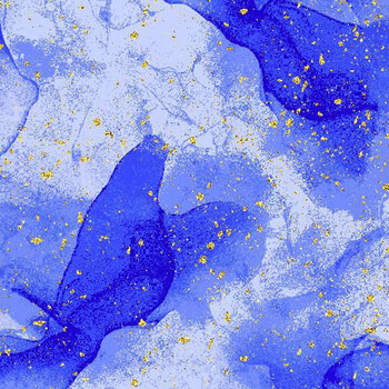 Evening Glow FLORA-CM4108 BLUE by Chong-A Hwang for Timeless Treasures Fabrics, Image