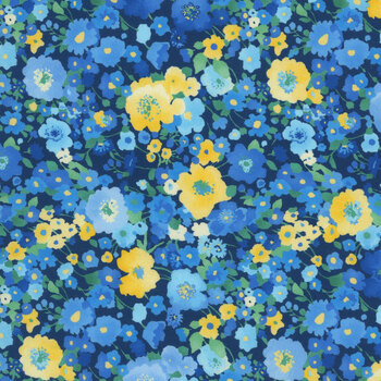 Poppy Serenade POPPY-CD4165 ROYAL by Chong-A Hwang for Timeless Treasures Fabrics