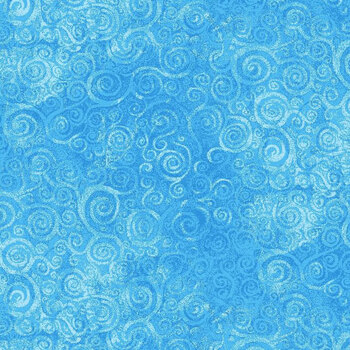 Poppy Serenade POPPY-CD4170 BLUE by Chong-A Hwang for Timeless Treasures Fabrics, Image