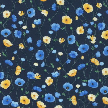 Poppy Serenade POPPY-CD4166 NIGHT by Chong-A Hwang for Timeless Treasures Fabrics
