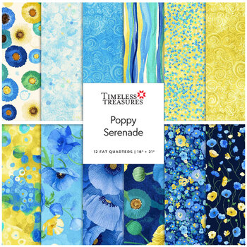 Poppy Serenade  12 FQ Set by Chong-A Hwang for Timeless Treasures Fabrics, Image