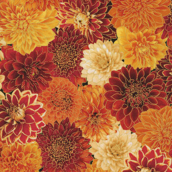Give Thanks HARVEST-CM4133 MUMS by Timeless Treasures Fabrics