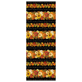 Give Thanks HARVEST-CM4131 BLACK by Timeless Treasures Fabrics, Image