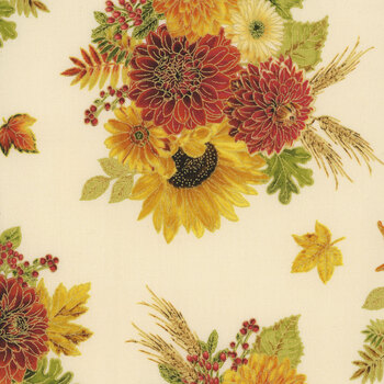 Give Thanks HARVEST-CM4132 CREAM by Timeless Treasures Fabrics