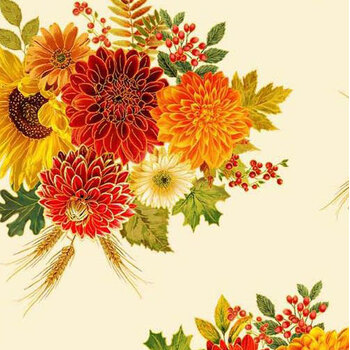 Give Thanks HARVEST-CM4132 CREAM by Timeless Treasures Fabrics, Image