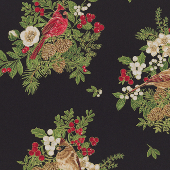 Merry Christmas 2026 HOLIDAY-CM4145 BLACK by Timeless Treasures Fabrics