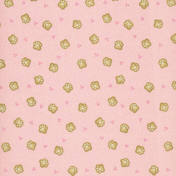 Ginger Cat Christmas BH-CD4202 PINK by Belle Haus for Timeless Treasures Fabrics
