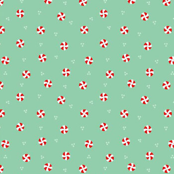 Ginger Cat Christmas BH-CD4204 MINT by Belle Haus for Timeless Treasures Fabrics, Image
