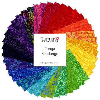 Tonga Fandango  5" Squares by Timeless Treasures Fabrics, Image