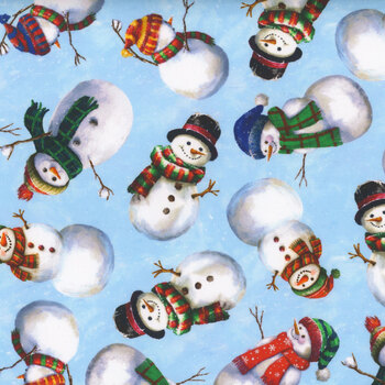 Winter Wonder 55168D-2 Icy Blue by Whistler Studios for Windham Fabrics, Image