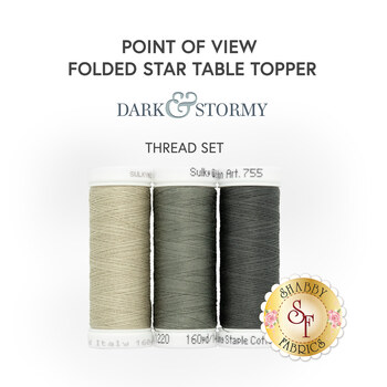  Point of View Folded Star Table Topper - Dark & Stormy - 3pc Thread Set, Image