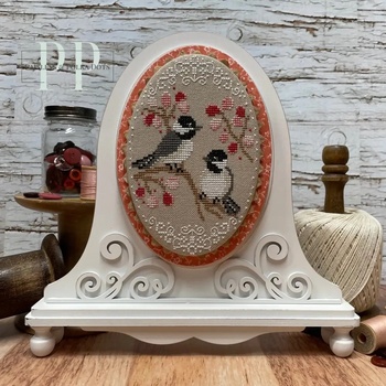 Fleur Oval Cross Stitch Frame - Unfinished Wood, Image