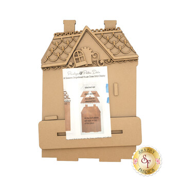 All Seasons Gingerbread House Cross Stitch Display - Unfinished Wood, Image