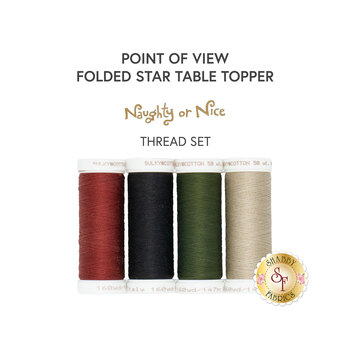  Point of View Folded Star Table Topper - Naughty or Nice - 4pc Thread Set, Image