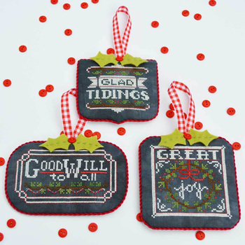 Chalkboard Ornaments - Christmas Collection Part 2 Cross Stitch Pattern, Image
