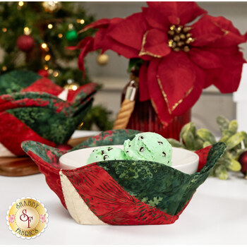  Bowl Cozy Kit - Makes 4 - Tonga Mistletoe, Image