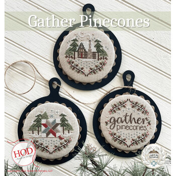Gather Pinecones Cross Stitch Pattern, Image