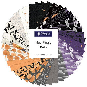 Hauntingly Yours  5" Stamps by Gia Graham for White Owl Textiles, Image