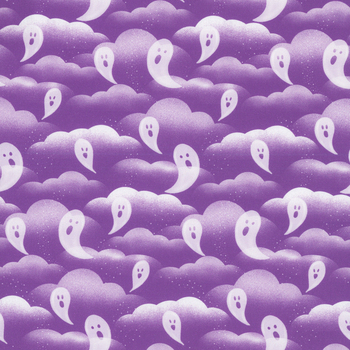 Hauntingly Yours W125-005-400 Purple by Gia Graham for White Owl Textiles