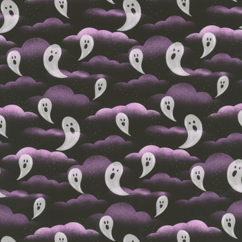 Hauntingly Yours W125-005-740 Black by Gia Graham for White Owl Textiles