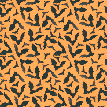 Hauntingly Yours W125-008-277 Orange by Gia Graham for White Owl Textiles