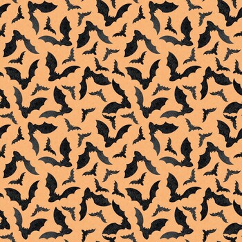 Hauntingly Yours W125-008-277 Orange by Gia Graham for White Owl Textiles, Image