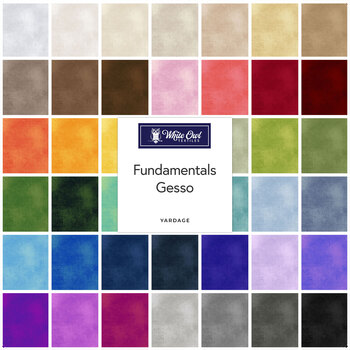 Fundamentals - Gesso  Yardage by Graphic 45 for White Owl Textiles, Image