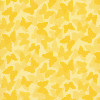 Monarch Meadow W100-033-215 Yellow by Nicole Tamarin for White Owl Textiles