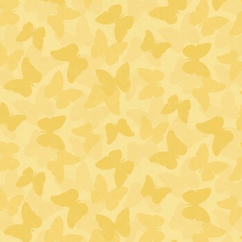 Monarch Meadow W100-033-215 Yellow by Nicole Tamarin for White Owl Textiles, Image
