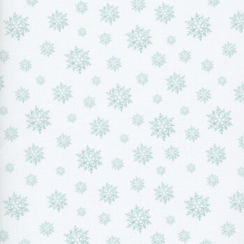 Snowy Greetings W105-037-500 White by Susan Winget for White Owl Textiles
